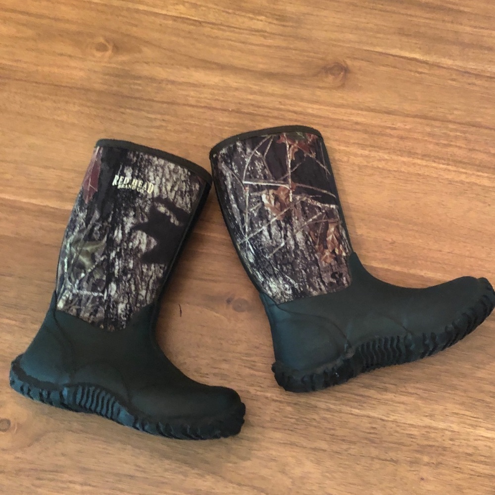 Bass Pro Redhead Cammo Waterproof Boots Boys 1